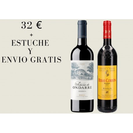 DIA DEL PADRE SEÑORIO DE ONDARRE RESERVA Y HERAS CORDON RESERVA 32€ + ESTUCHE Y ENVIO GRATIS