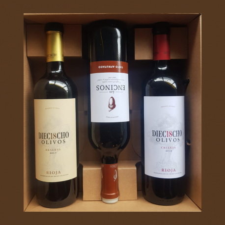 LOTE 3 BOTELLAS DIECH18CHO OLIVOS RESERVA,CRIANZA Y ENCINOS TINTO AFRUTADO 19.90€+ !ENVIO GRATIS¡'